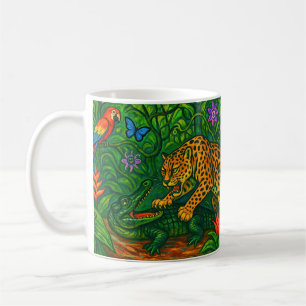 “Jungle Rivals” - Colourful Wildlife Portrait Coffee Mug