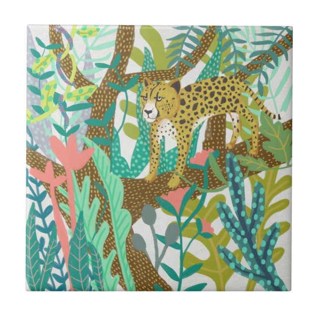 Jungle Roar - Cheetah Ceramic Tile (Front)