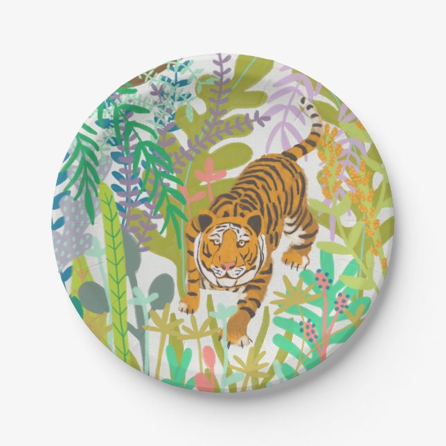 Jungle Roar - Tiger Paper Plate (Front)