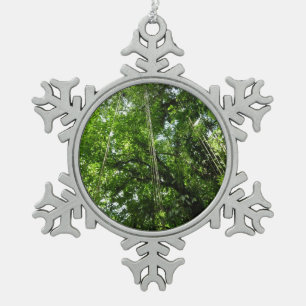 Jungle Ropes Rainforest Photography Snowflake Pewter Christmas Ornament