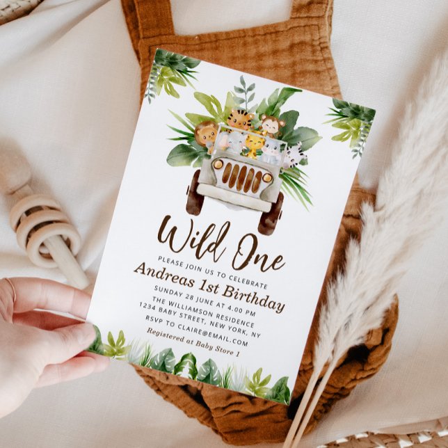 jungle safari 1st birthday party invitation (Creator Uploaded)