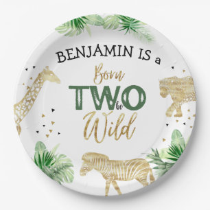 Jungle Safari 2nd birthday Paper Plate
