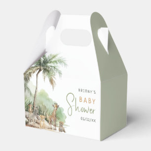 Jungle Safari Animals Adventure Baby Shower Favour Box