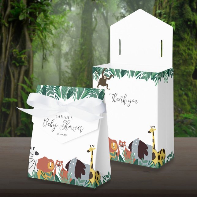Jungle Safari Animals Baby Shower Favour Box (Jungle Safari Animals Baby Shower Favor Boxes)