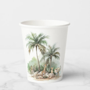 Jungle Safari Animals Baby Shower Paper Cups