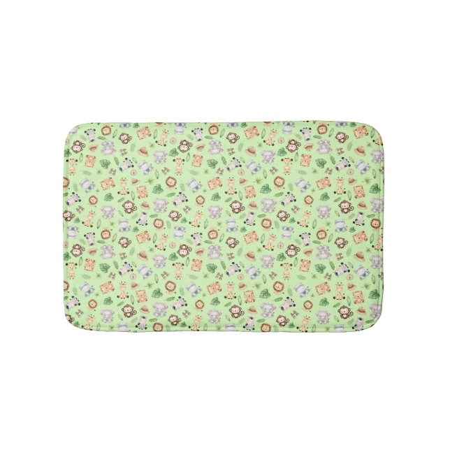 Jungle Safari Animals Bath Mat (Front)
