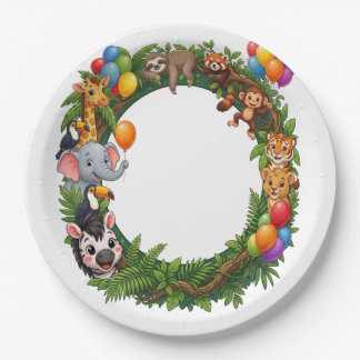 Jungle Safari Animals Birthday Party Paper Plates