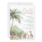 Jungle Safari Animals Couples Baby Shower