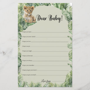 Jungle Safari Animals Dear Baby Wishes game