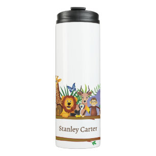 Jungle Safari Animals Forest Watercolor Thermal Tumbler