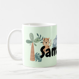 Jungle Safari Animals Kids Birthday Coffee Mug
