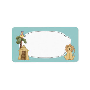Jungle Safari Animals Label
