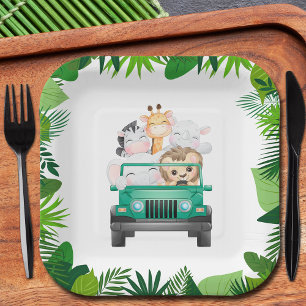 Jungle Safari Animals Paper Plate