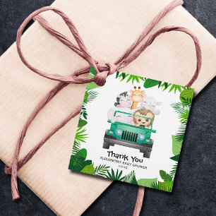 Jungle Safari Baby Animals Thank You Favour Tags