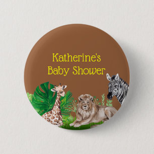 Jungle Safari Baby Shower Button