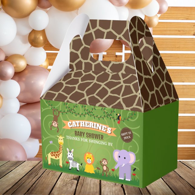 Jungle Safari Baby Shower Favour Box (Creator Uploaded)
