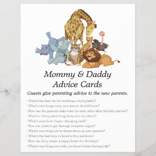 Jungle Safari Baby Shower Games Flyer