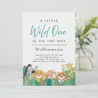 Jungle Safari Baby Shower Invitation