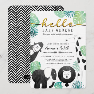 Jungle Safari Baby Shower Invitation