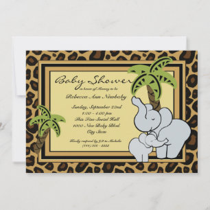Jungle Safari Baby Shower Invitation