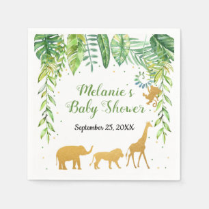Jungle Safari Baby Shower Napkin Tropical