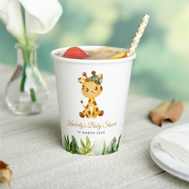 jungle safari baby shower paper cups (Insitu)