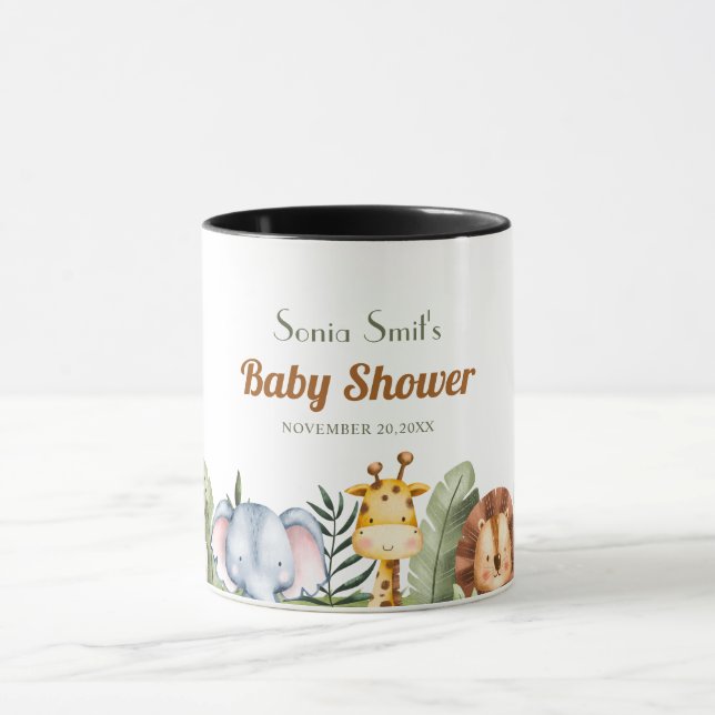 Jungle Safari Baby shower party Mug (Center)