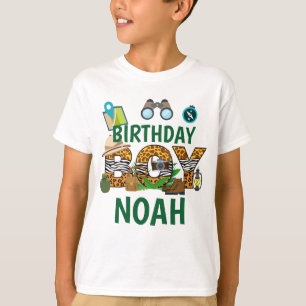 Jungle Safari Birthday Boy  T-Shirt