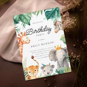 Jungle Safari Birthday Invitation