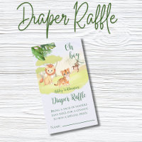 Jungle Safari Boy Baby Shower Diaper Raffle