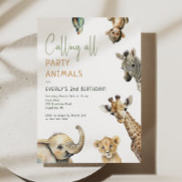 Jungle Safari "Calling all Party Animals" Birthday