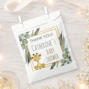 Jungle Safari Giraffe Baby Shower Thank You Favour Bag