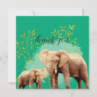 Jungle Safari "It's About To Get Wild" Baby Shower Thank You Card