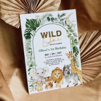 Jungle Safari Party Animals Wild One 1st Birthday