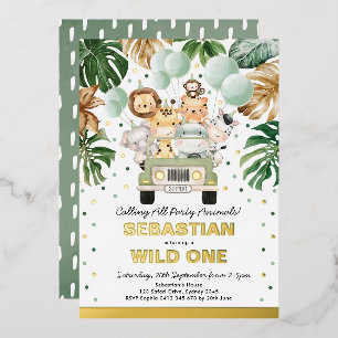 Jungle Safari Party Animals Wild One Birthday