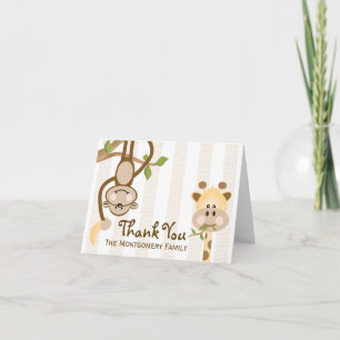Jungle Safari Thank You Cards