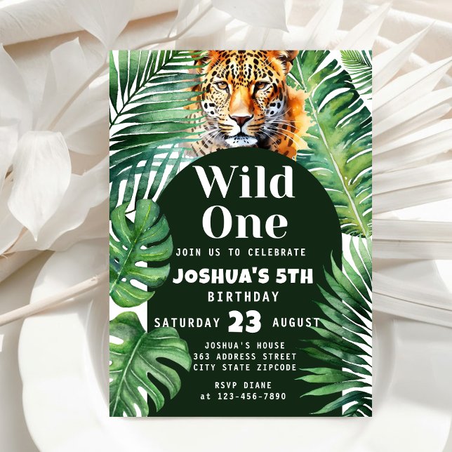 Jungle Safari Themed Birthday Party Invitation (Creator Uploaded)