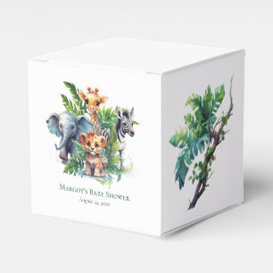 Jungle Safari Tropical Animals Baby Shower Favour Favour Box