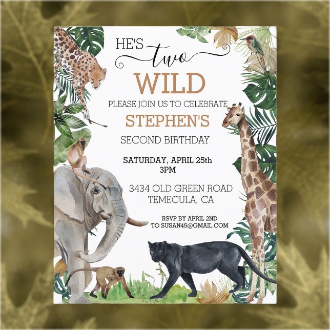 Jungle Safari Two Wild Birthday Black Panther  (Creator Uploaded)