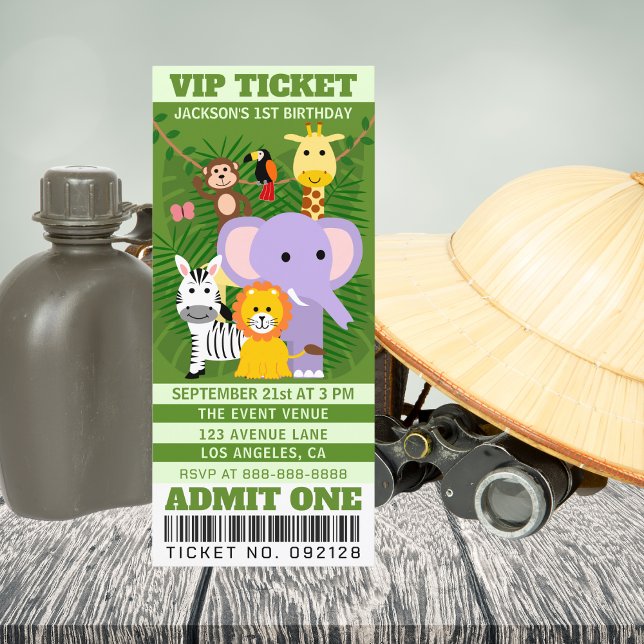 Jungle Safari VIP Ticket Kids Birthday (Creator Uploaded)