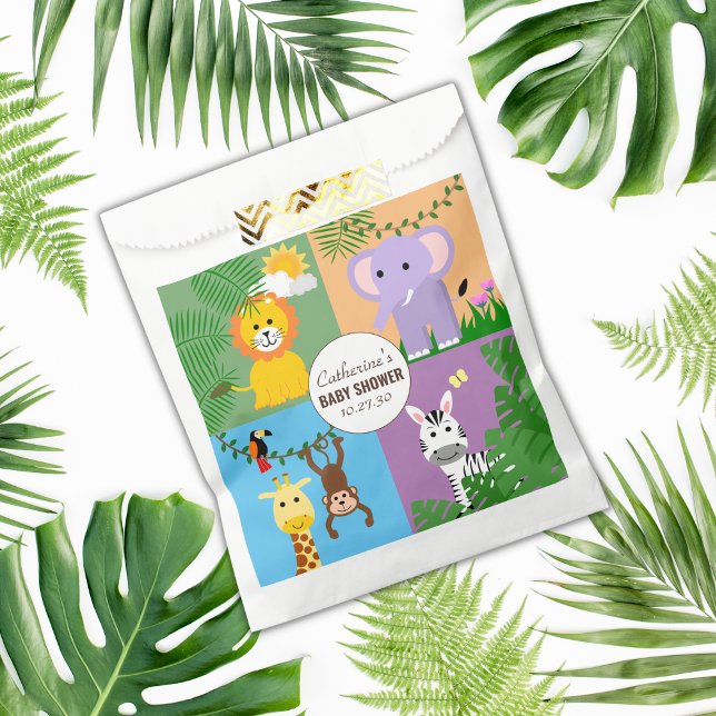 Jungle Safari Wild Animal Baby Shower Colourful Favour Bag (Creator Uploaded)