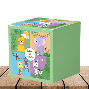 Jungle Safari Wild Animal Kids Birthday Colourful Favour Box