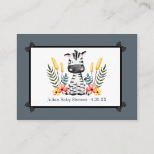 Jungle Safari Wild Baby Shower Advice Enclosure Card