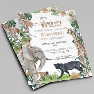 Jungle Safari Wild Four  Birthday Black Panther 