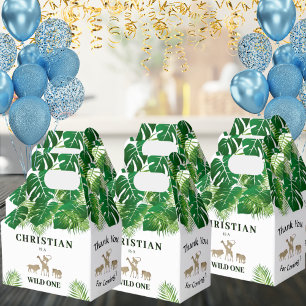 Jungle Safari Wild One 1st Birthday Thank You Favour Box