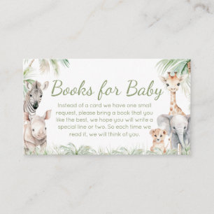 Jungle Safari Wild One Animals Books for Baby Enclosure Card
