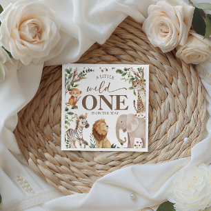 Jungle Safari Wild One Baby Shower Napkins