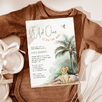 Jungle Safari Wild One Lion Baby Shower 