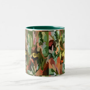 Jungle Scrabble Two-Tone Coffee Mug