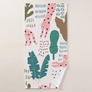 Jungle seamless pattern bath towel